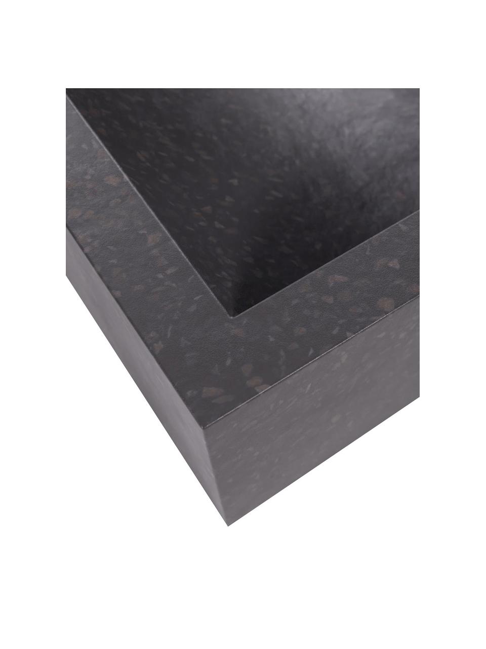 Vasque à poser en terrazzo Kuveni, Terrazzo, Noir, aspect terrazzo, larg. 45 x prof. 40 cm