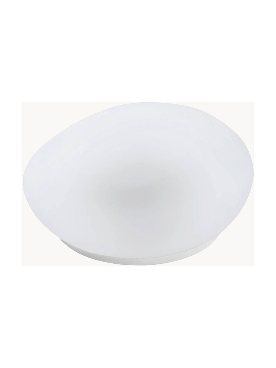 Malé solární LED svítidlo Pebble, Bílá, Š 14 cm, V 10 cm