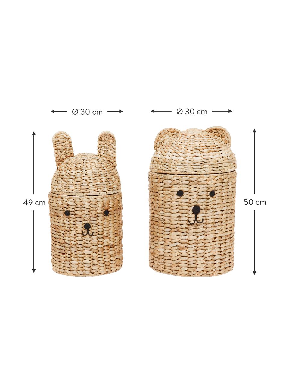 Paniers de rangement artisanaux en fibres naturelles Bear & Rabbit, lot de 2, Fibres naturelles, Beige, Lot de différentes tailles