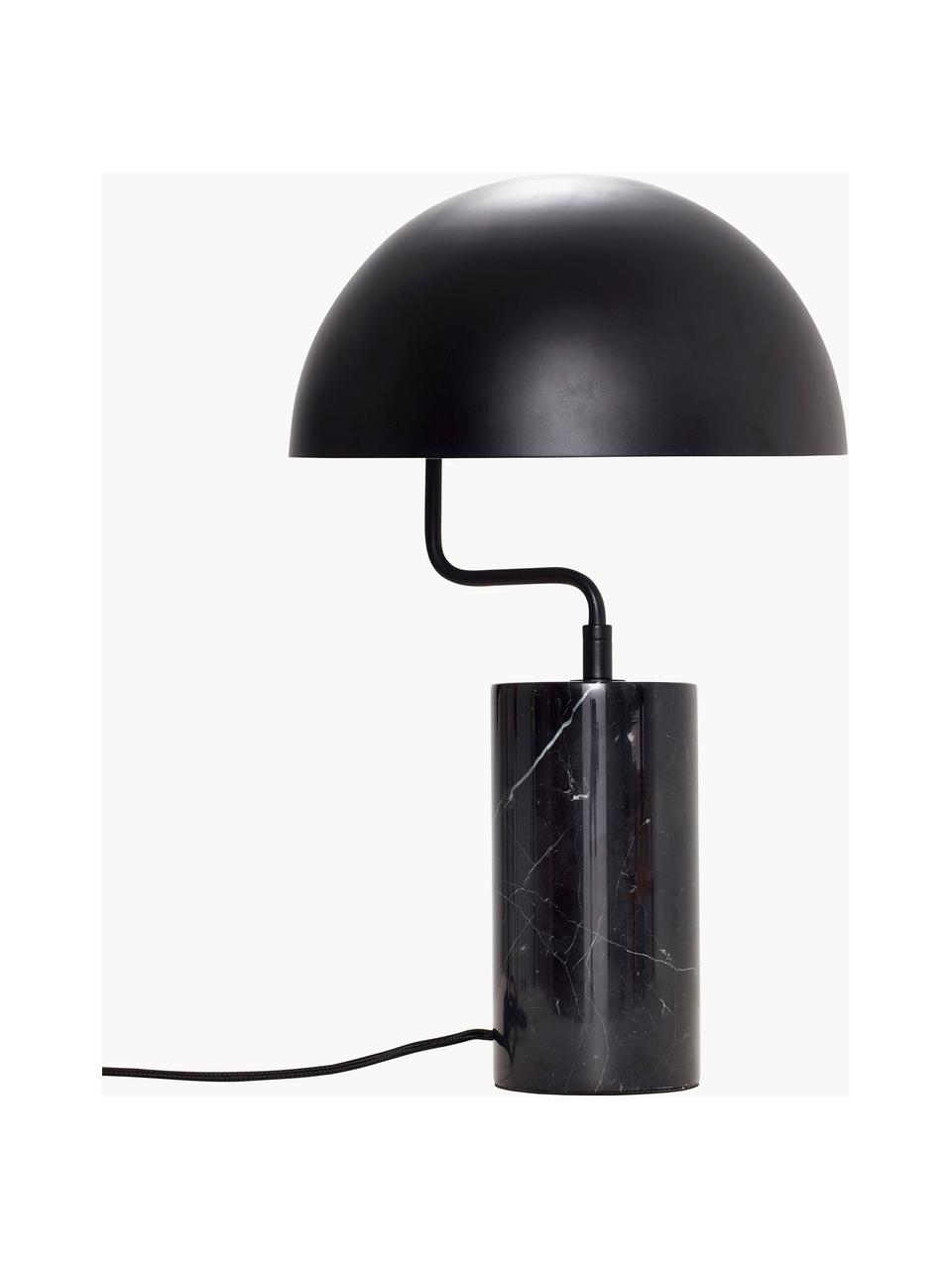 Lampa stołowa z marmuru Poise, Czarny, marmurowy, Ø 30 x W 48 cm