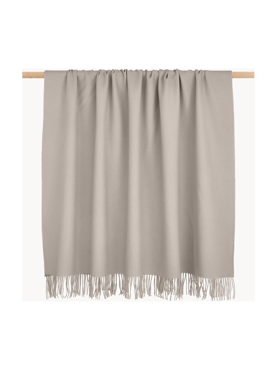 Manta de baby alpaca ligera Luxury, Greige, An 130 x L 200 cm