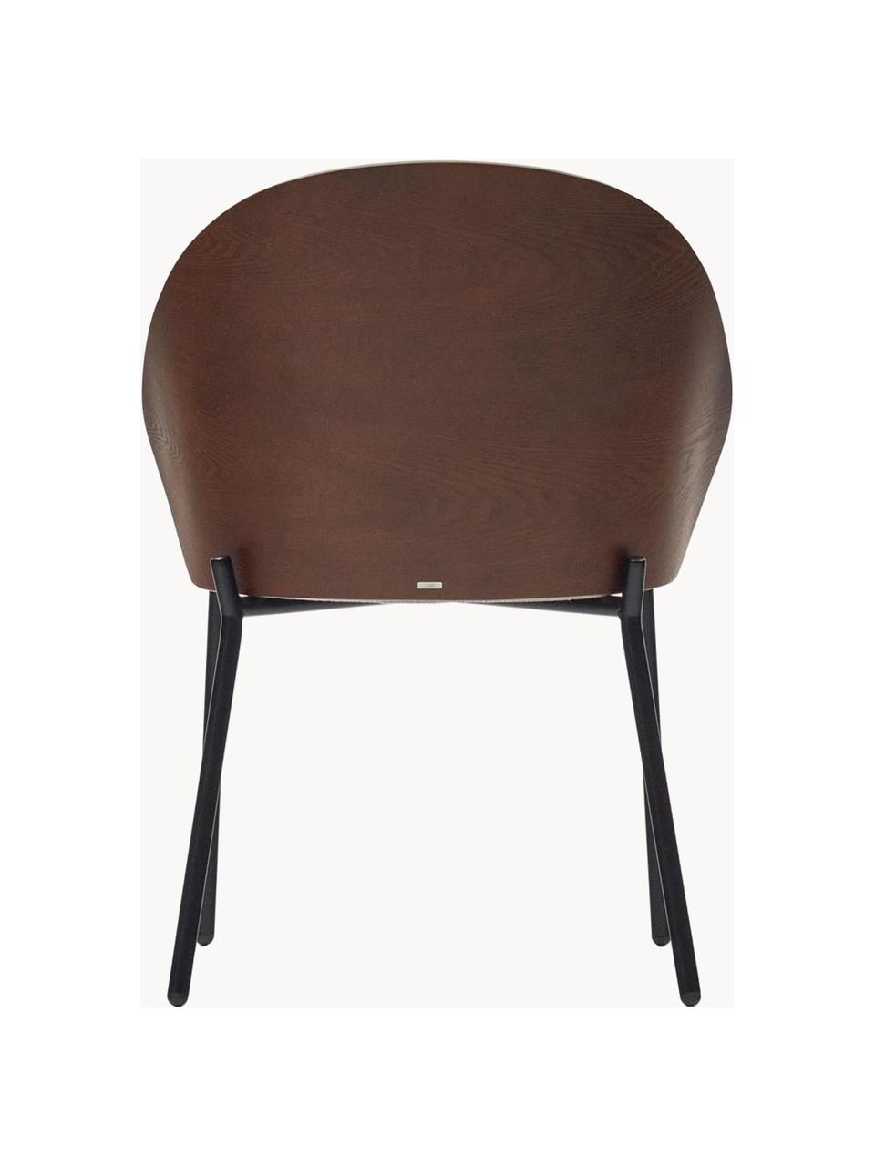 Sametová polstrovaná židle Eamy, Béžová, černá, Š 55 cm, H 53 cm