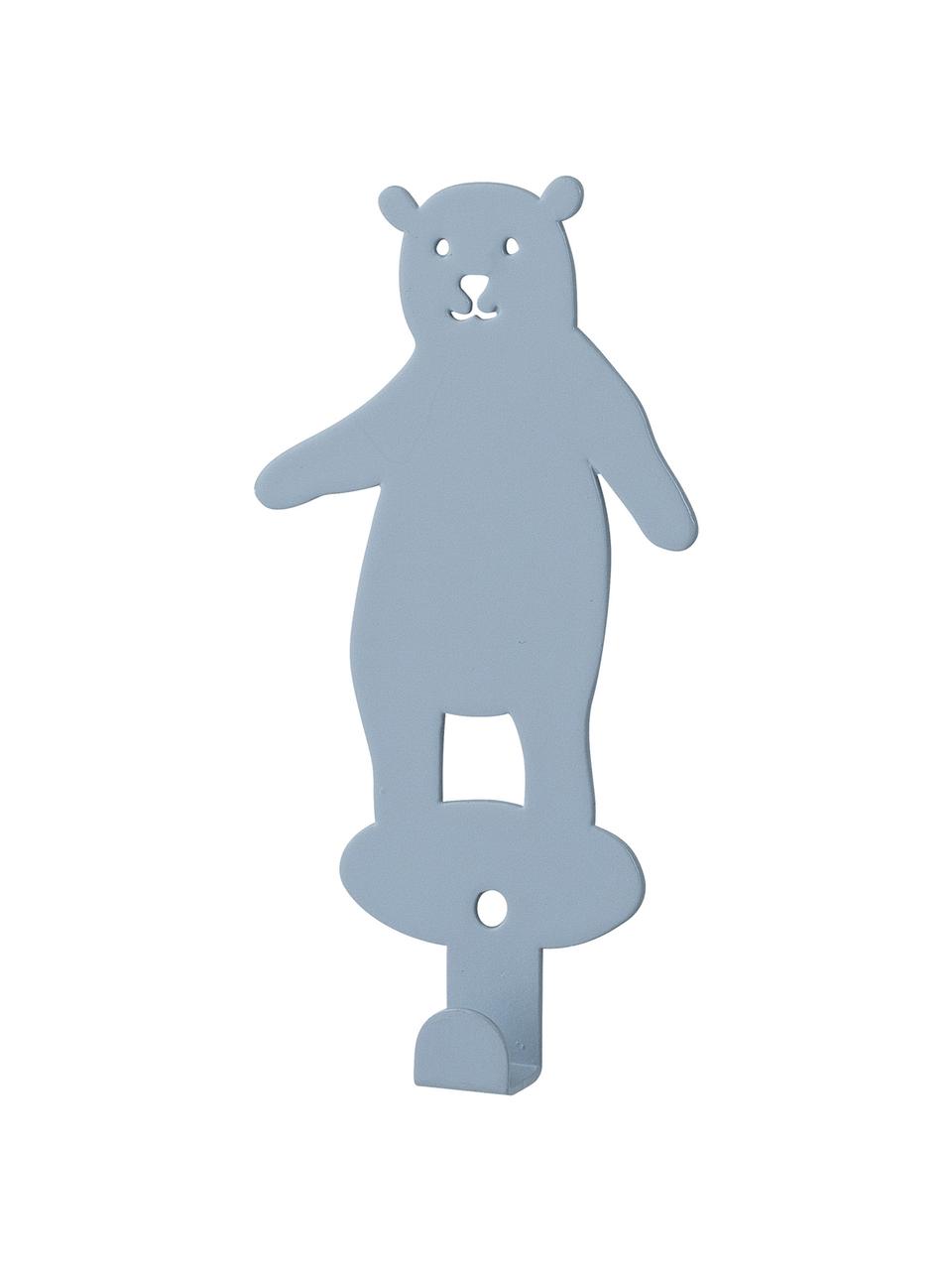 Ganchos de pared Brownbear, Metal recubierto, Azul, An 7 x Al 12 cm