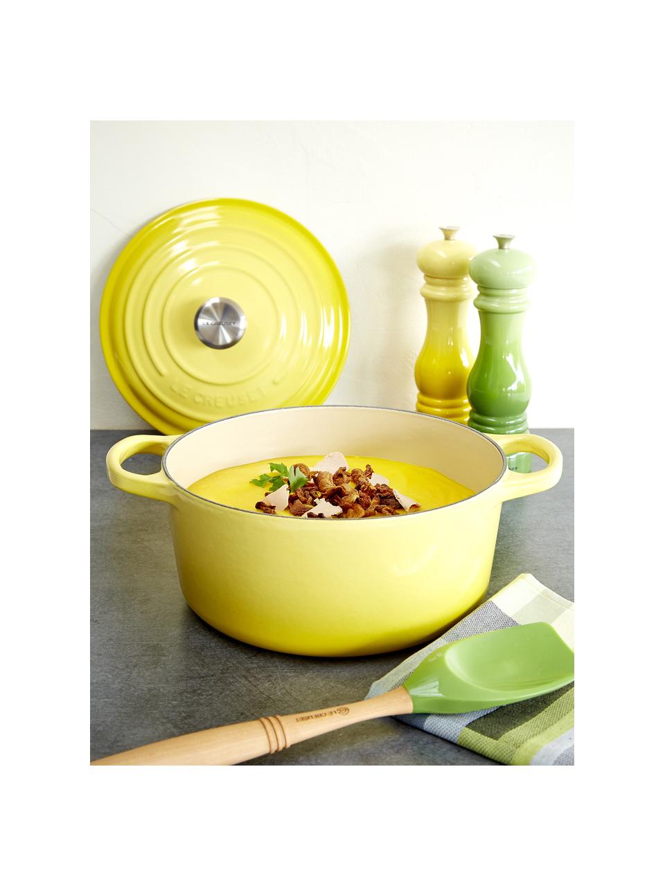 Młynek do pieprzu Creuset, Korpus: tworzywo sztuczne, Odcienie żółtego, błyszczący, Ø 6 x W 21 cm