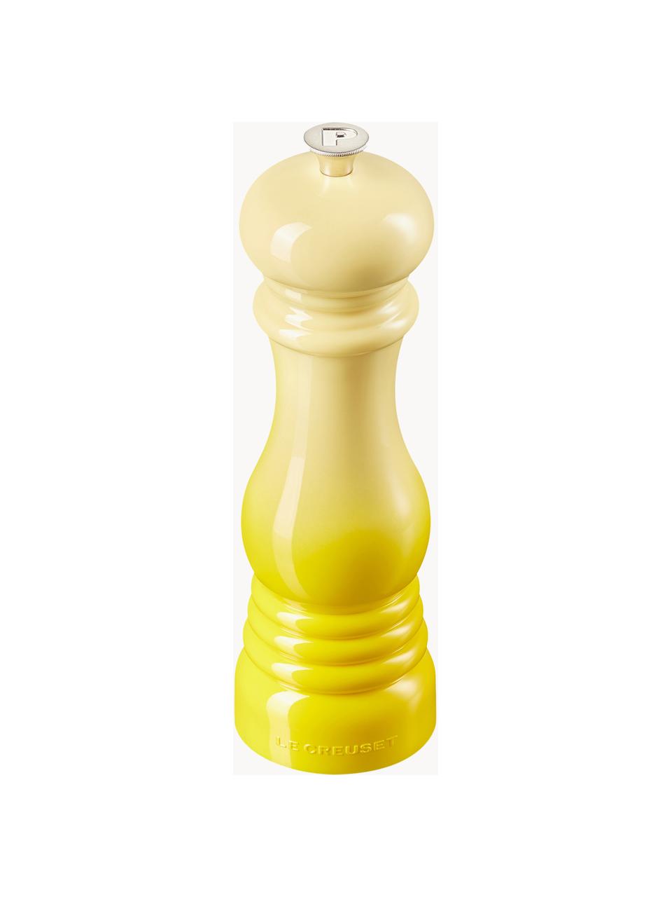 Molinillo de pimienta con mecanismo de cerámica Creuset, Estructura: plástico, Grinder: cerámica, Tonos amarillos brillante, Ø 6 x Al 21 cm
