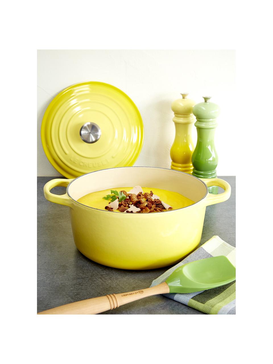 Pepermolen Creuset met keramisch maalwerk, Geeltinten, glanzend, Ø 6 x H 21 cm