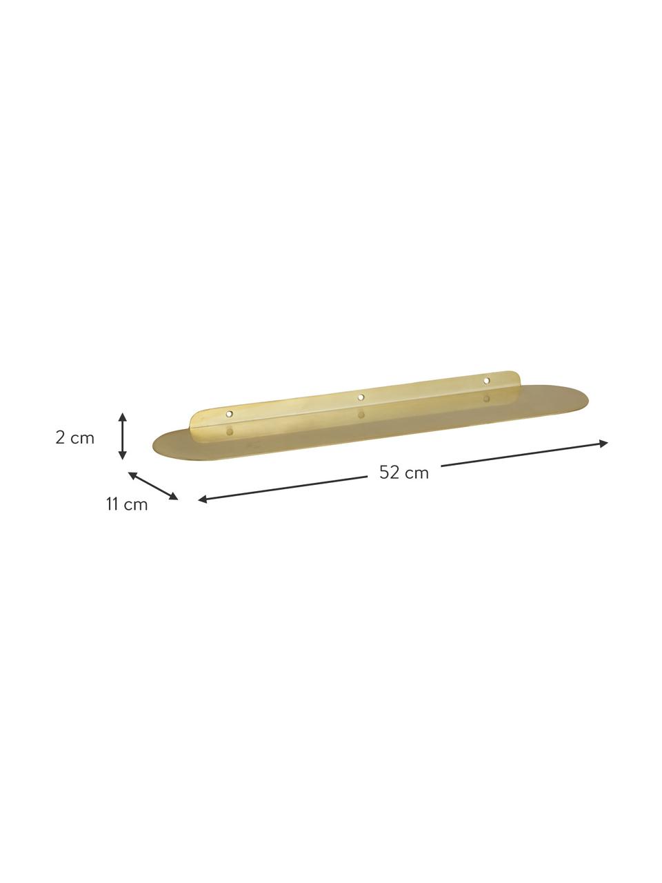 Metalen wandrek Fanoe, Gecoat metaal, Goudkleurig, B 52 x H 2 cm
