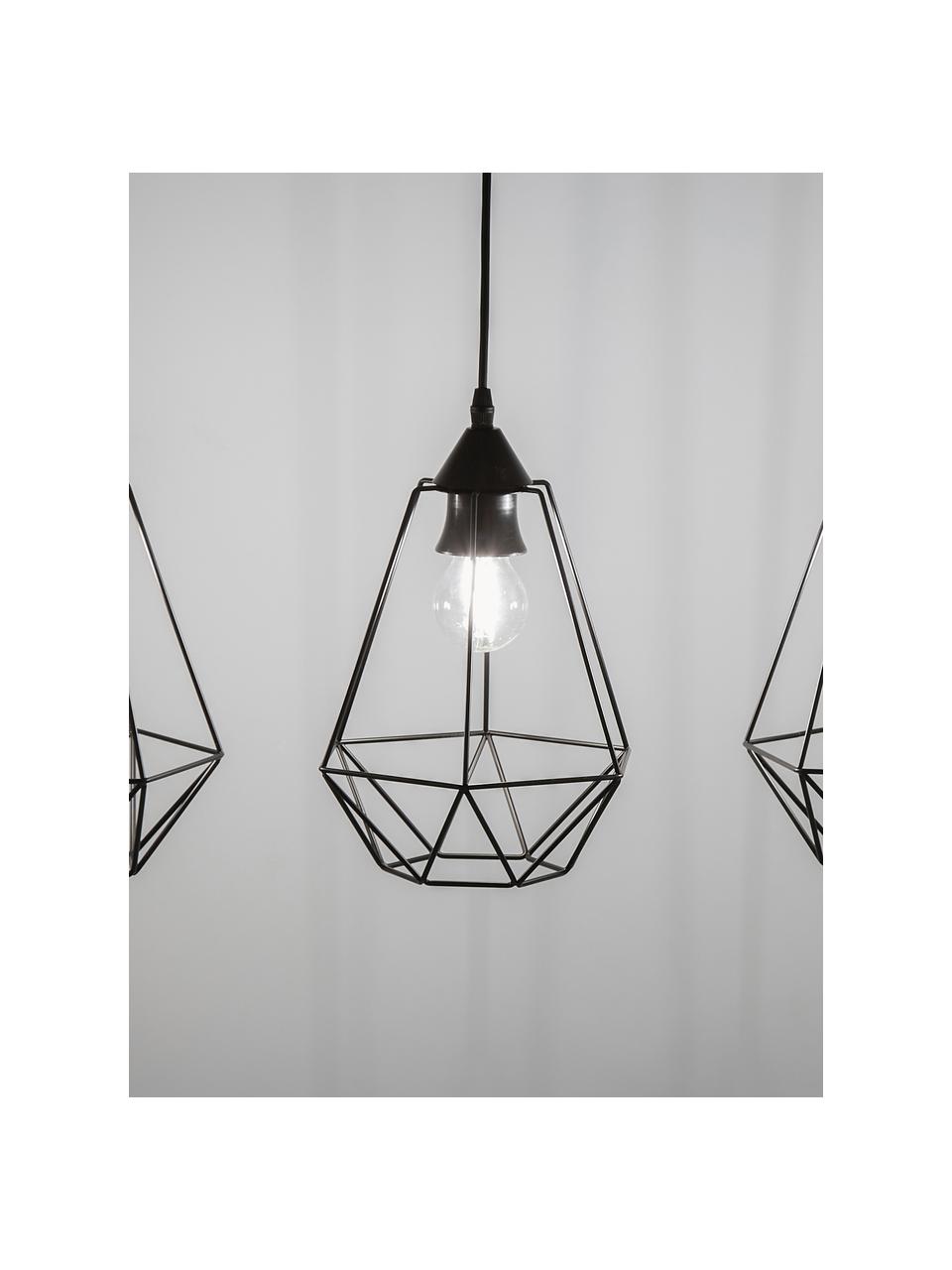 Hanglamp Wire, Zwart, B 75 x H 25 cm