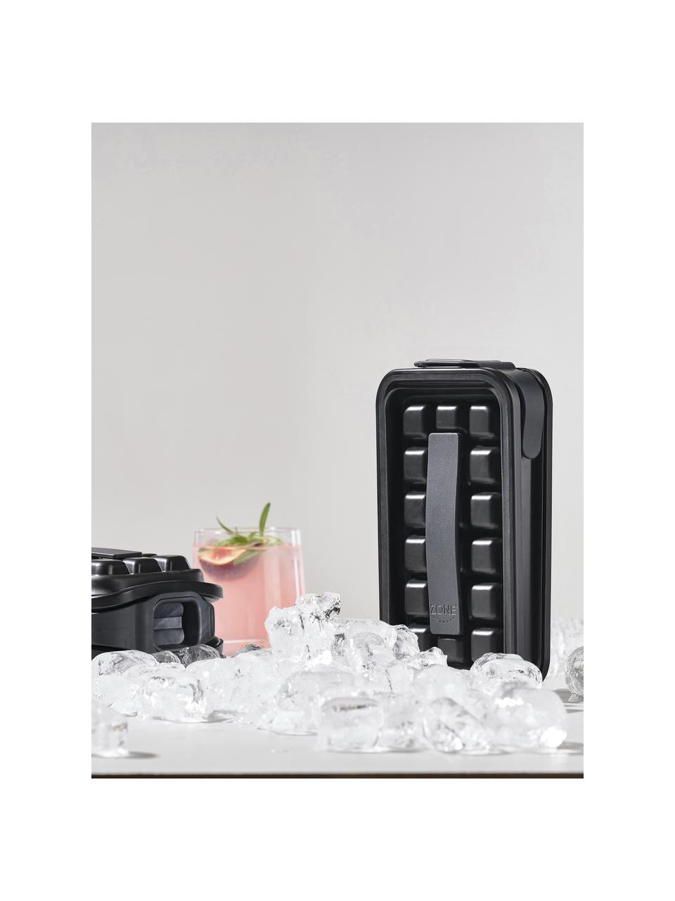 Vaschetta per ghiaccio Ice, Materiale sintetico, silicone, Nero, Lunghezza 21 cm x profondità 12 cm