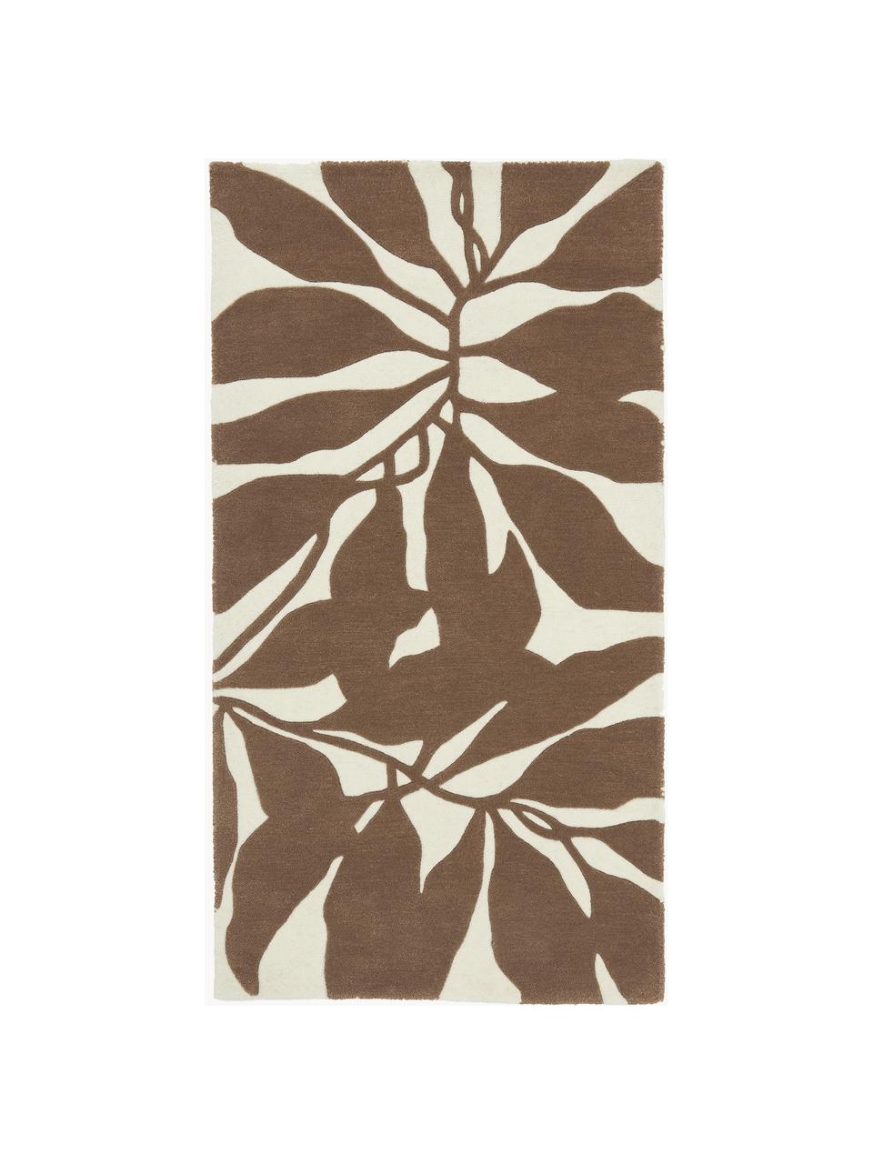 Tapis en laine tufté main Lando, 100 % laine

Les tapis en laine peuvent perdre des fibres lors des premières semaines et des peluches peuvent se former, ce phénomène est naturel et diminue à mesure de votre usage et du temps, Brun, blanc crème, larg. 80 x long. 150 cm (taille XS)