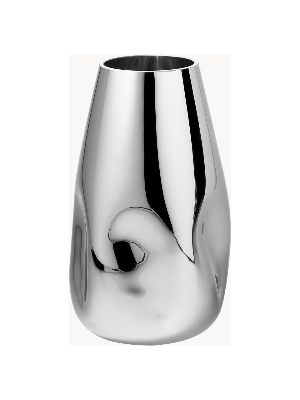 Vaso grande in vetro soffiato Mirror, alt. 35 cm, Argentato, Ø 20 x Alt. 35 cm