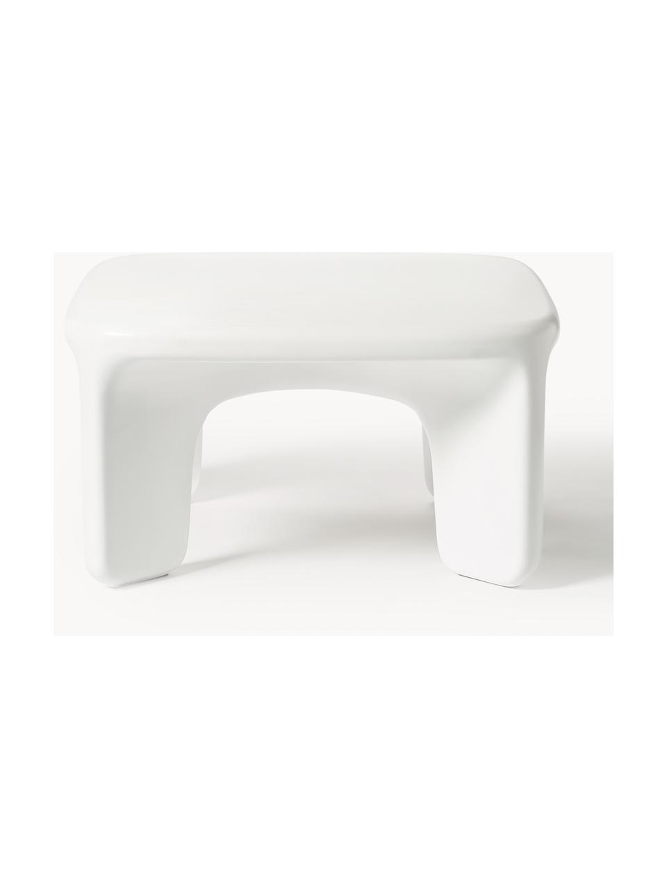Konferenčný stolík do interiéru/exteriéru Clay, Sklenené vlákno, Biela, Š 75 x H 75 cm
