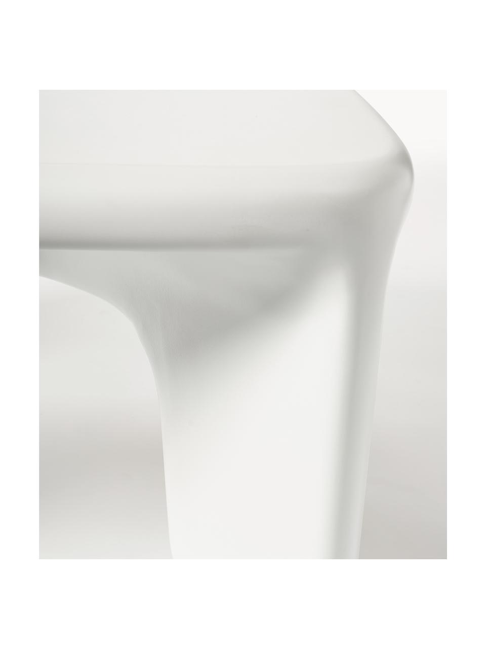 Mesa de centro para interior/exterior Clay, Fibras de vidrio, Blanco, An 75 x F 75 cm