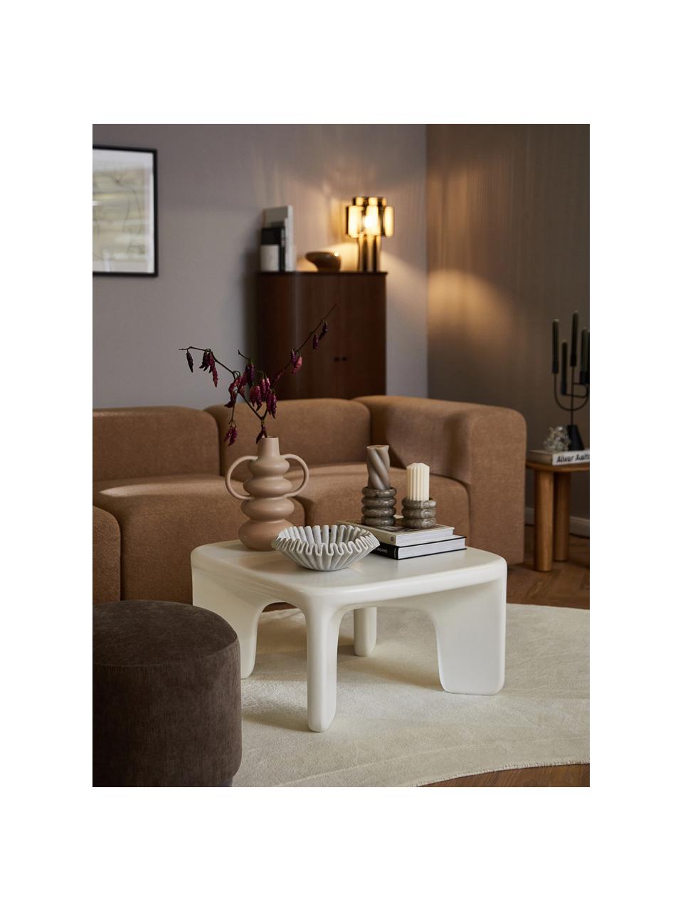 Interiérový/exteriérový konferenční stolek Clay, Skleněné vlákno, Bílá, Š 75 cm, H 75 cm