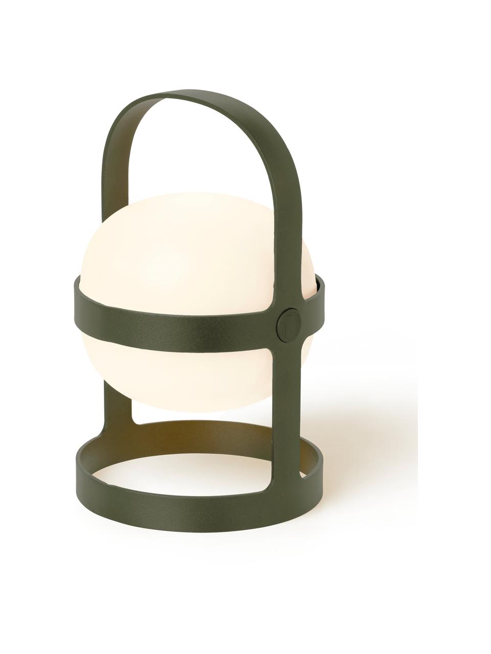 Luce solare portatile Soft Spot, Paralume: plastica, Struttura: acciaio verniciato a polv, Verde oliva, Ø 12 x Alt. 19 cm