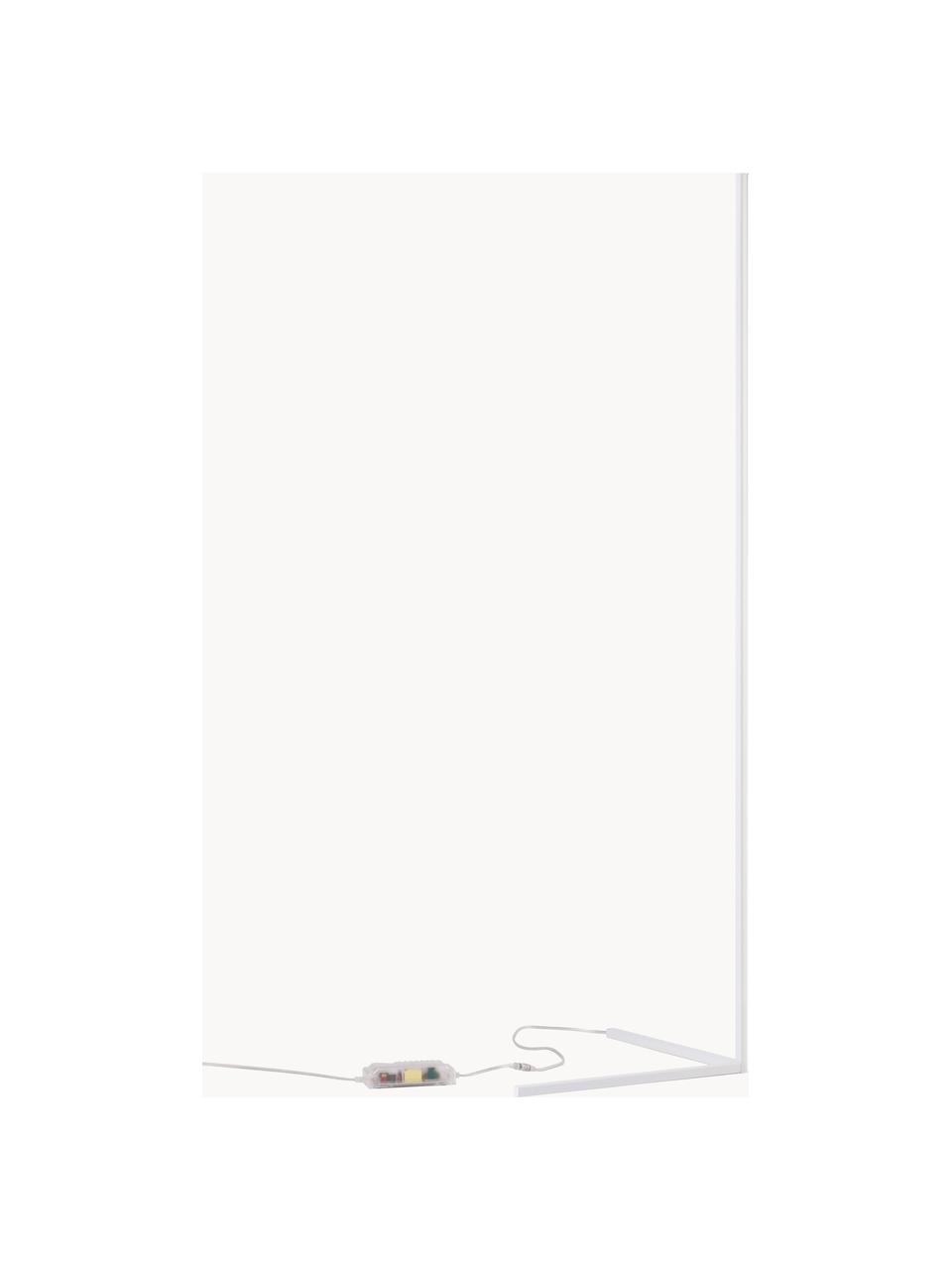 Lampa podłogowa z funkcją przyciemniania V-Line, Stelaż: aluminium powlekane, Biały, W 141 cm