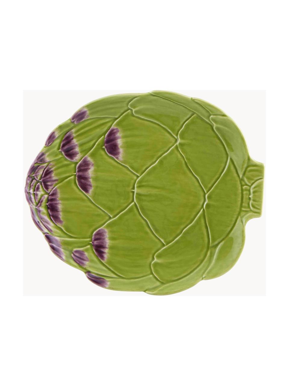 Ručně malované snídaňové talíře Artichoke, 2 ks, Kamenina, Světle zelená, Š 24 cm, H 20 cm