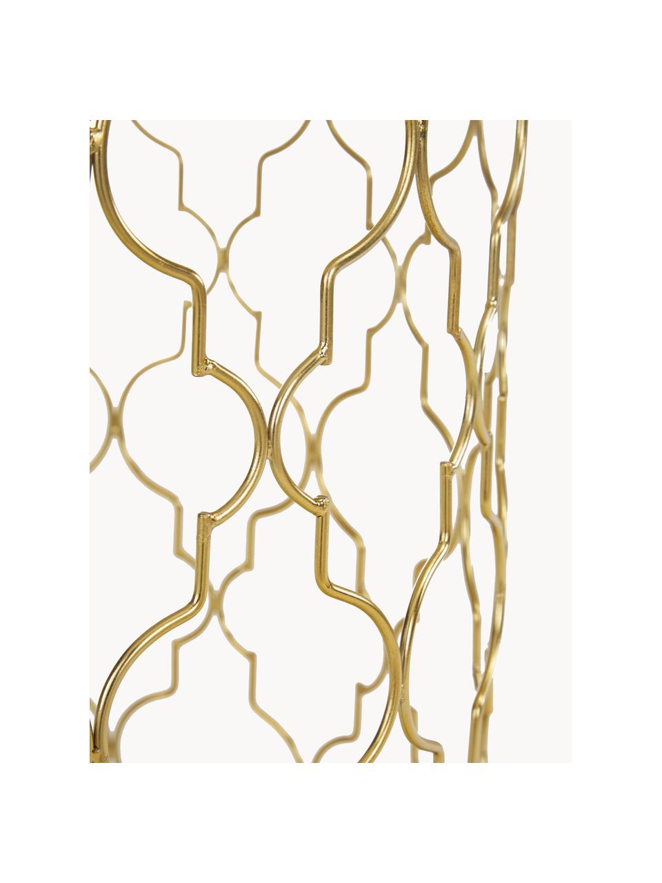 Marmor-Beistelltisch-Set Blake, 2-tlg., Weiß, marmoriert, Goldfarben, Set mit verschiedenen Größen