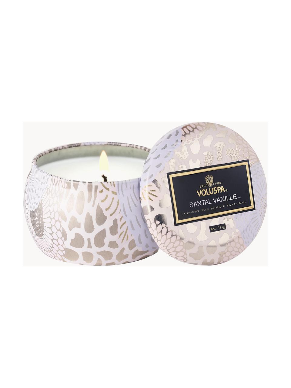 Candela profumata fatta a mano Japonica Collection (Santal, Vaniglia Bourbon e Oud), Contenitore: metallo rivestito, Santal, Vaniglia Bourbon Francese e Oud, Larg. 8 x Alt. 5 cm