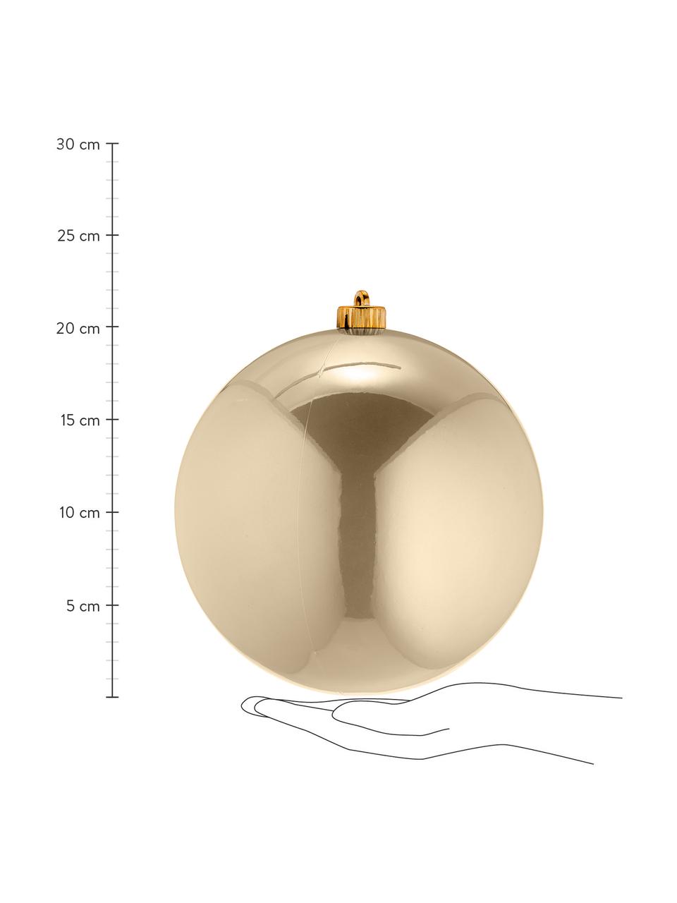Pallina di Natale infrangibile Stix, Ø20 cm, Materiale sintetico infrangibile, Beige, Ø 20 cm