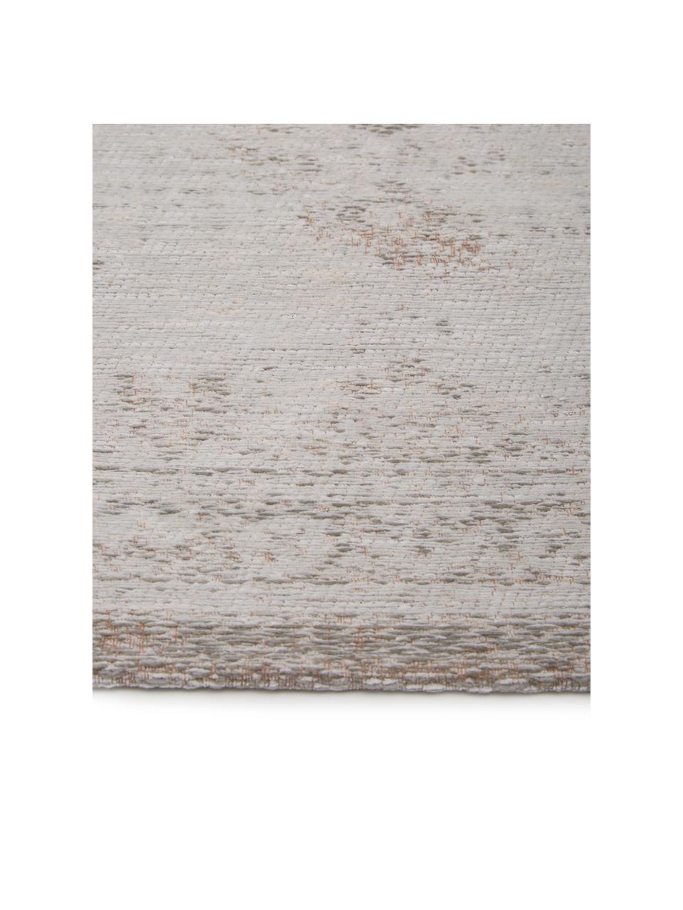 Tappeto vintage in ciniglia color grigio chiaro/marrone Medaillon, Grigio chiaro, marrone, Larg. 230 x Lung. 330 cm (taglia L)