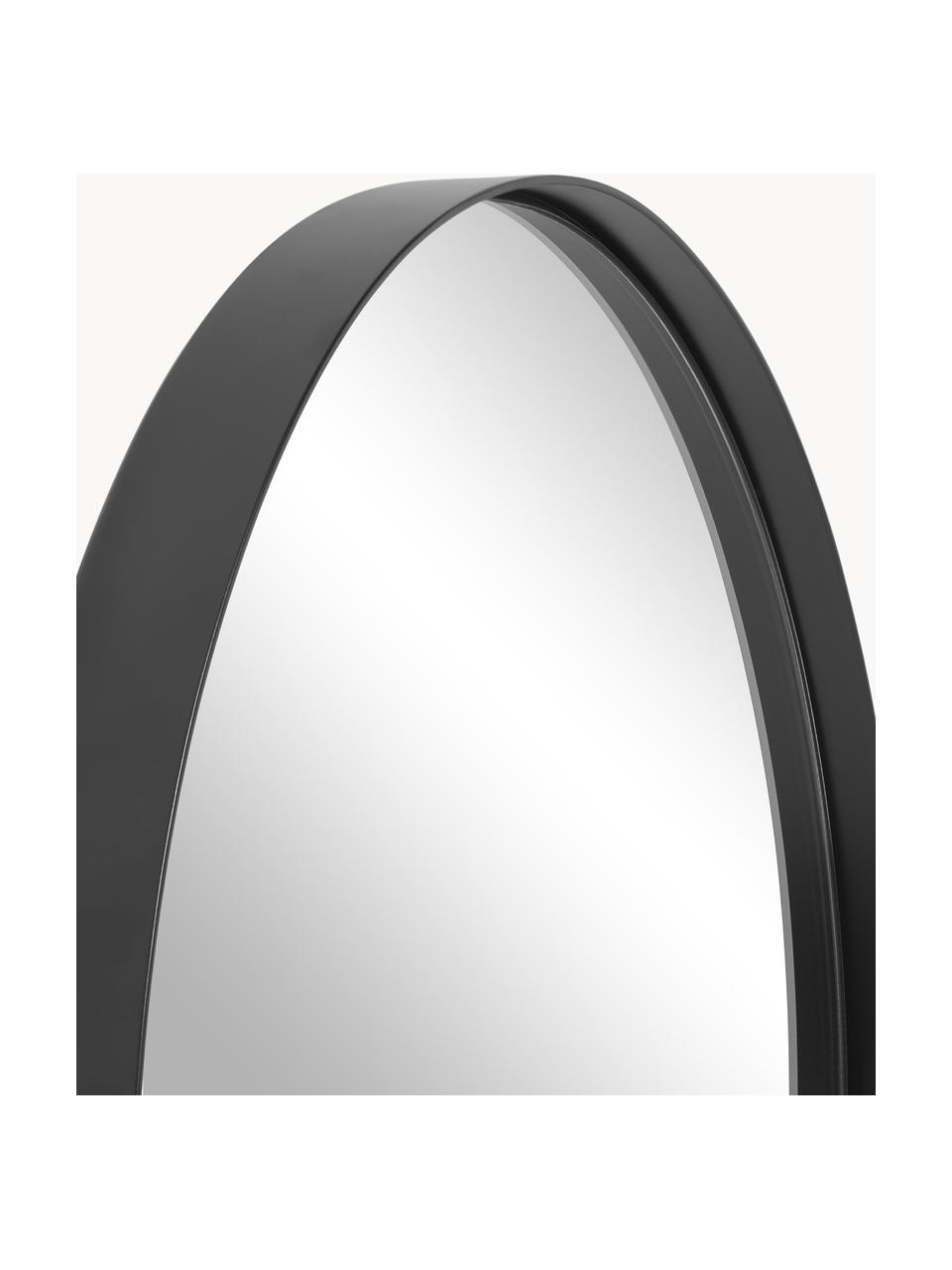 Espejo de pared redondo Lacie, Parte trasera: tablero de fibras de dens, Negro, Ø 40 cm