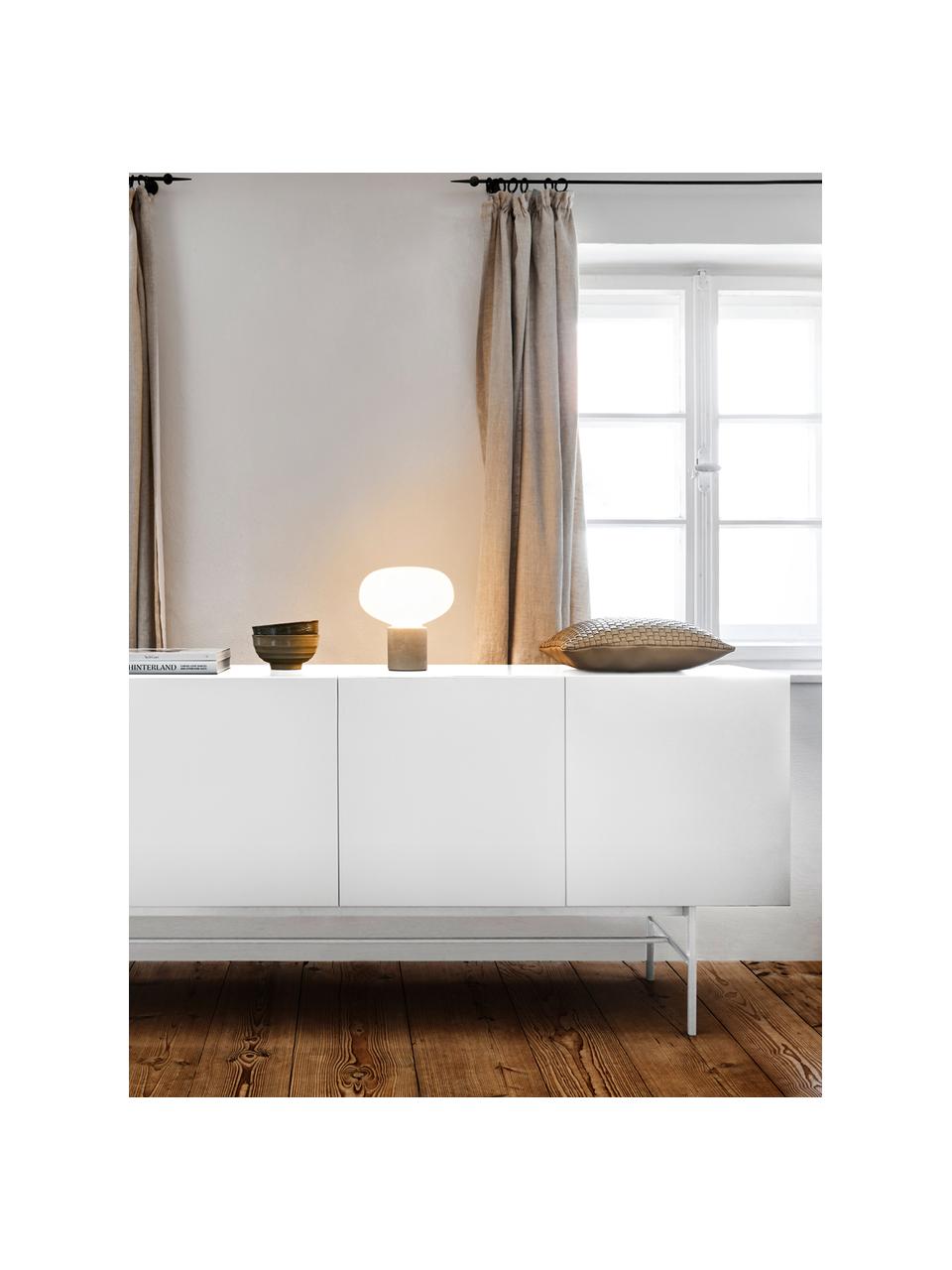 Credenza moderna bianca Anders, Piedini: metallo, verniciato a pol, Corpo: bianco piedini: bianco opaco, Larg. 200 x Alt. 80 cm