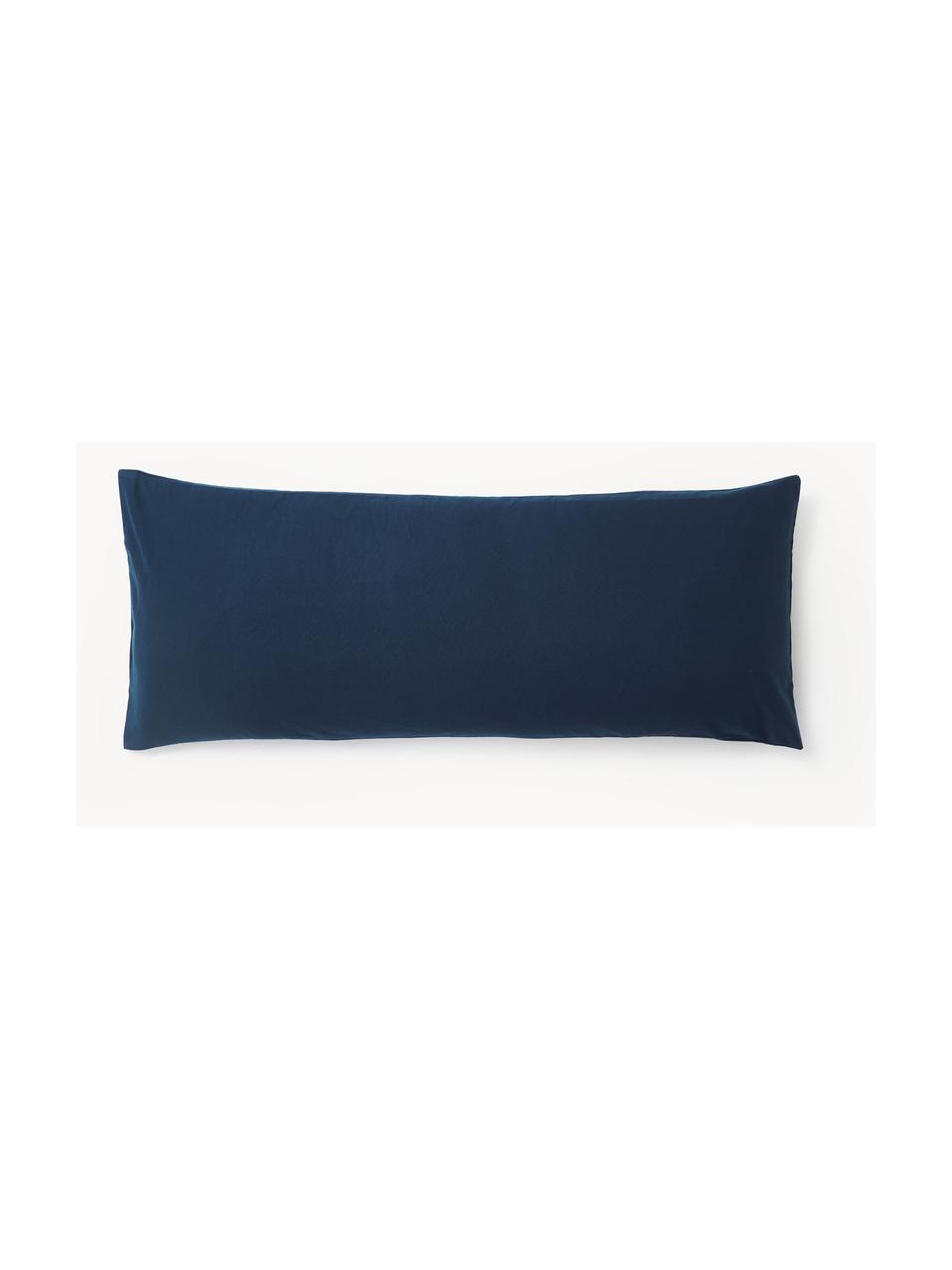 Funda de almohada de franela Biba, Azul oscuro, An 45 x L 110 cm