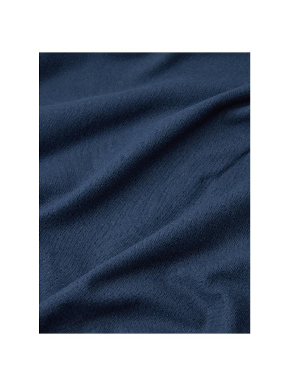 Funda de almohada de franela Biba, Azul oscuro, An 45 x L 110 cm