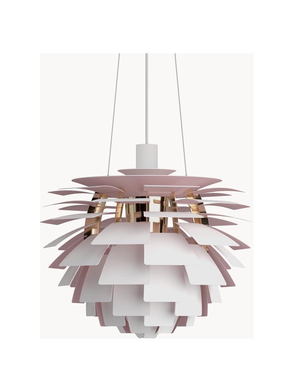Lampa wisząca PH Artichoke Anniversary Edition, Stelaż: mosiądz metalizowany, Biały, blady różowy, odcienie złotego, Ø 48 x 47 cm