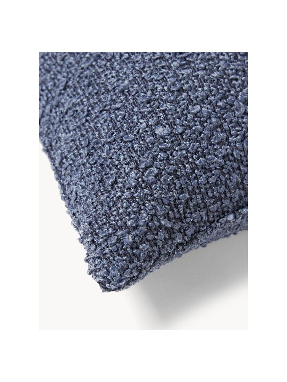 Coussin XL Bellamie, Bouclette gris-bleu, larg. 30 x long. 115 cm