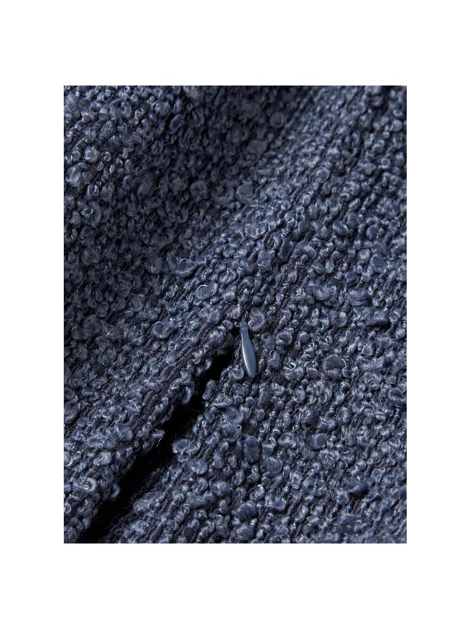 Cuscino XL Bellamie, Bouclé grigio-blu, Larg. 30 x Lung. 115 cm