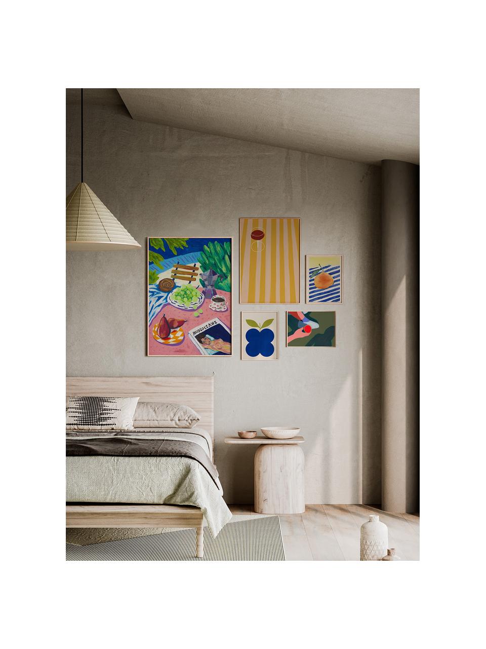 Set 5 poster con cornice Artwall no. 11, Cornice: legno di pino, Multicolore, Set in varie misure