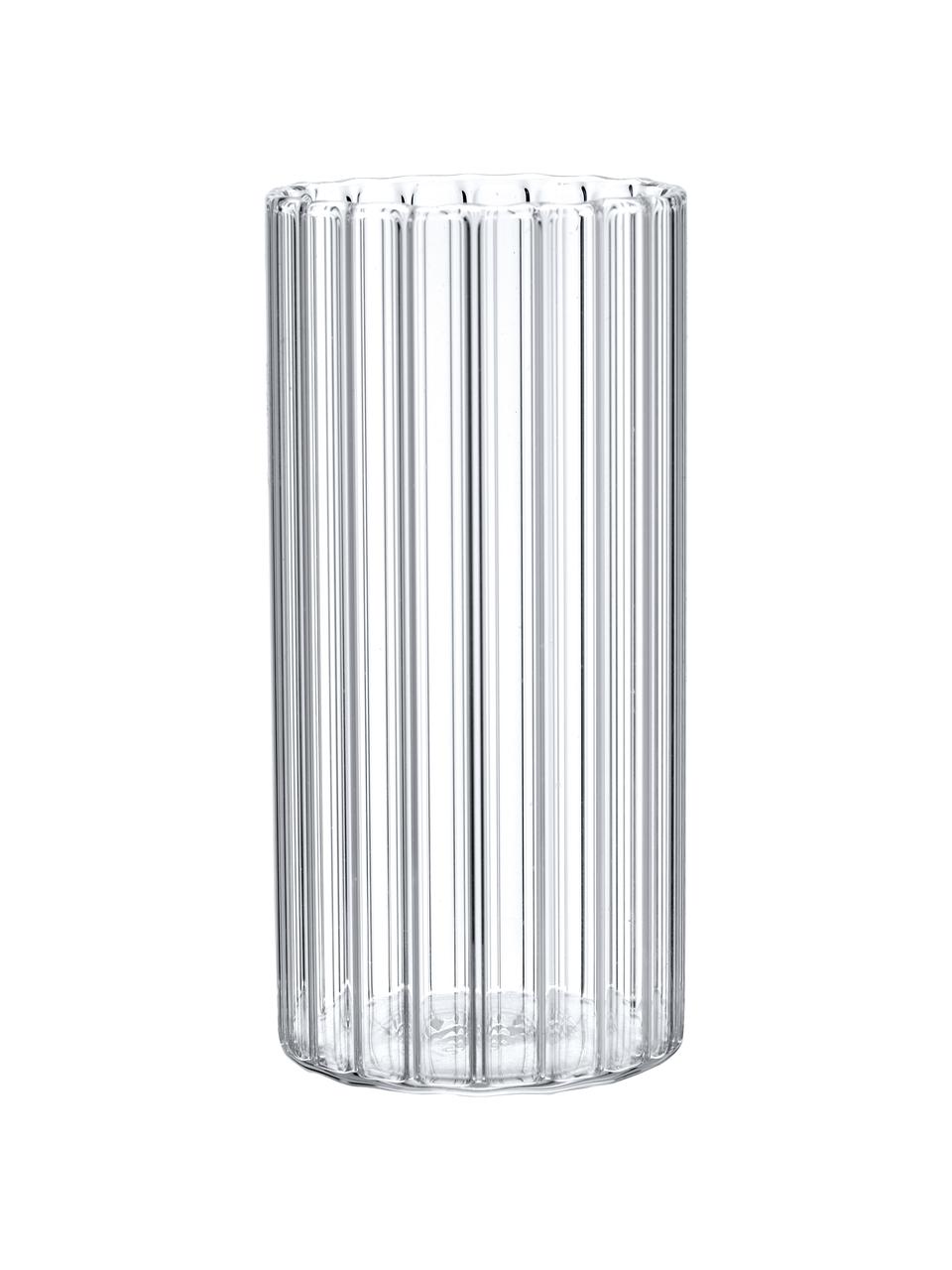 Vasos de vidrio borosilicato Romantic, 6 uds., Vidrio de borosilicato, Transparente, Ø 6 x Al 12 cm, 220 ml