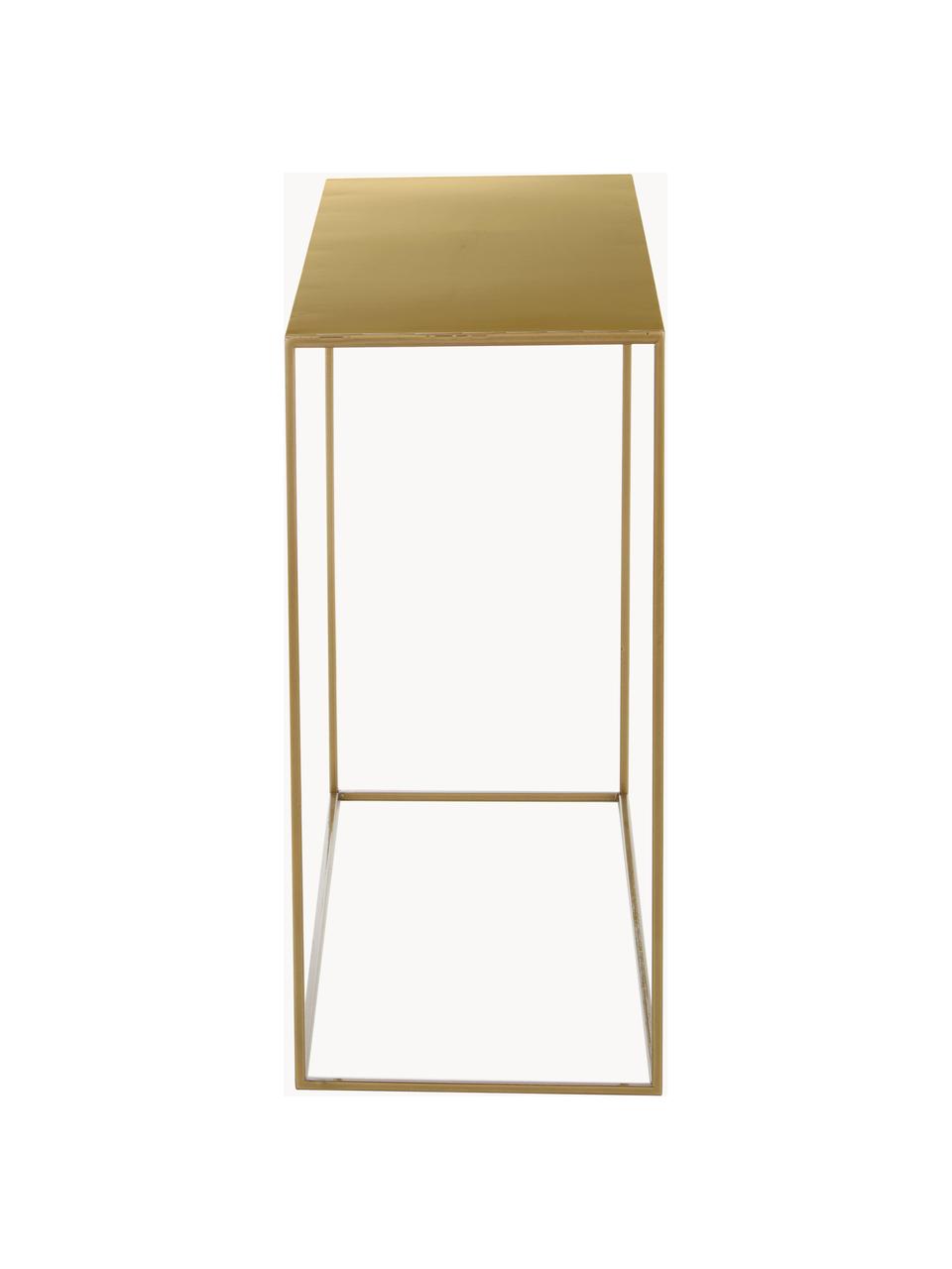 Kovový konzolový stolek Tensio, Kov s práškovým nástřikem, Zlatá, Š 100 cm, H 35 cm