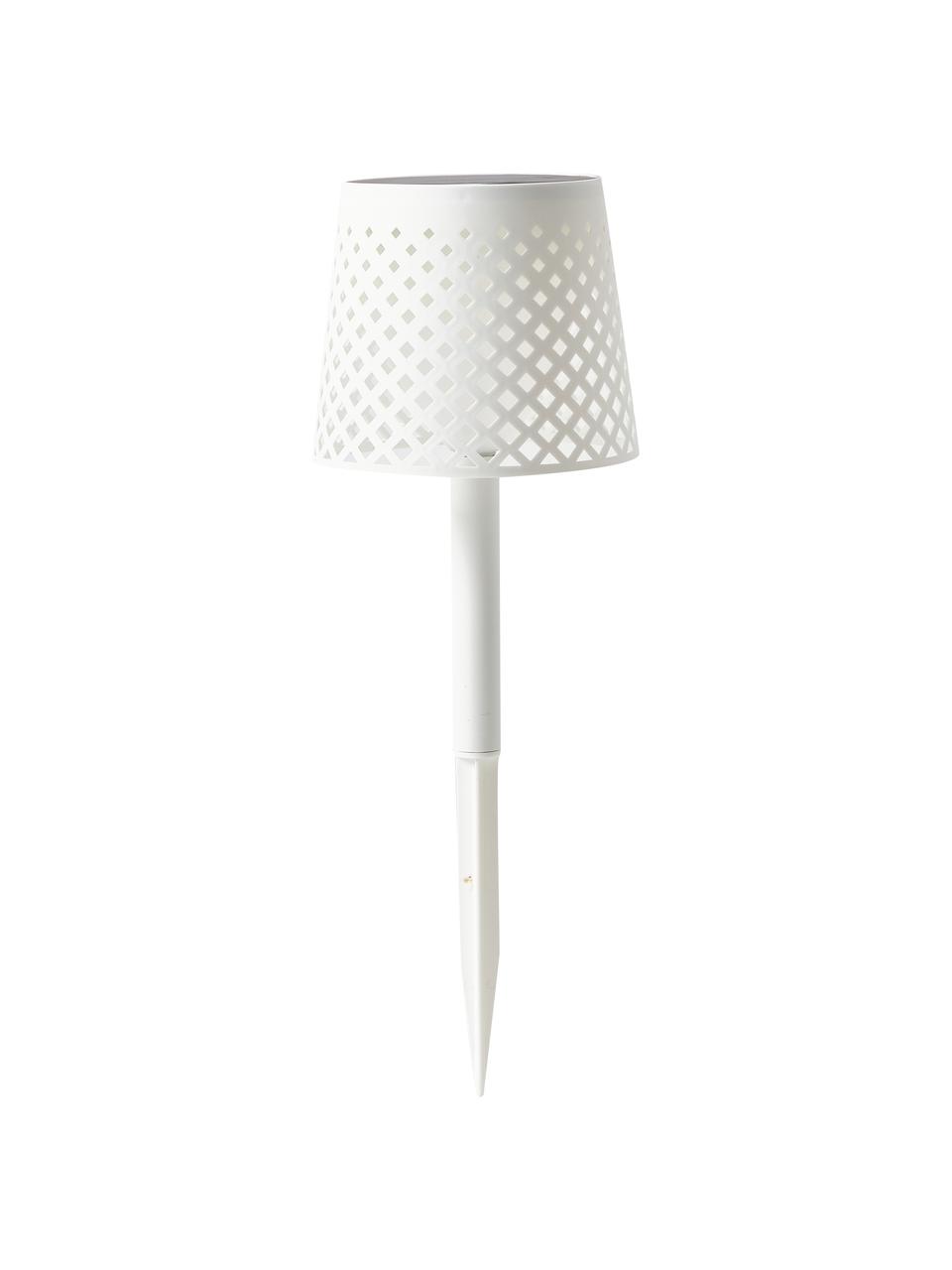 Lámpara solar LED Greta 5in1, Plástico, Blanco, Ø 16 x Al 64 cm