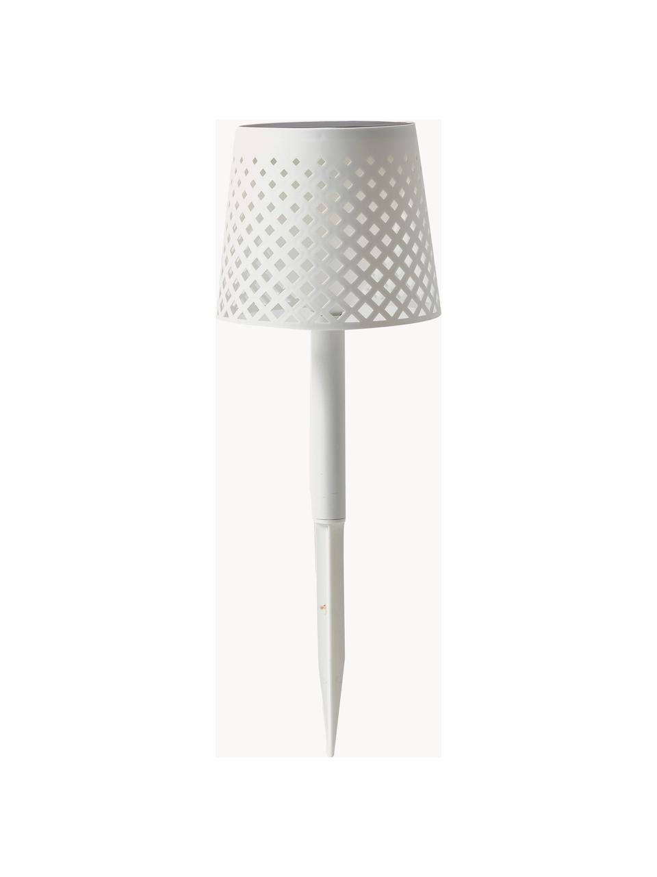 Lámpara solar LED Greta 5in1, Plástico, Blanco, Ø 16 x Al 64 cm