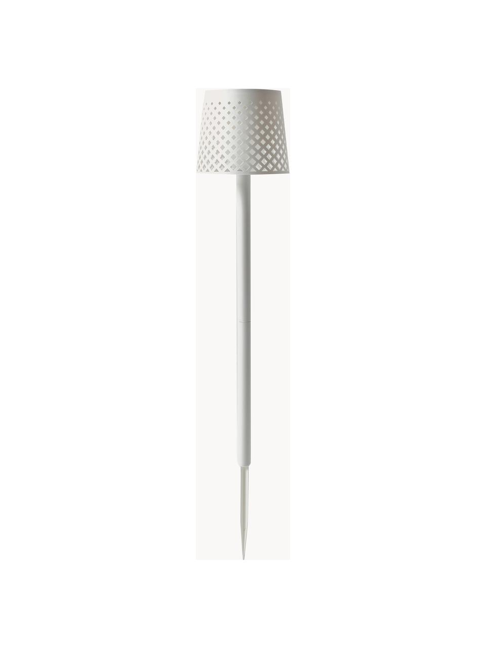 Lampe solaire LED Greta 5in1, Plastique, Blanc, Ø 16 x haut. 64 cm