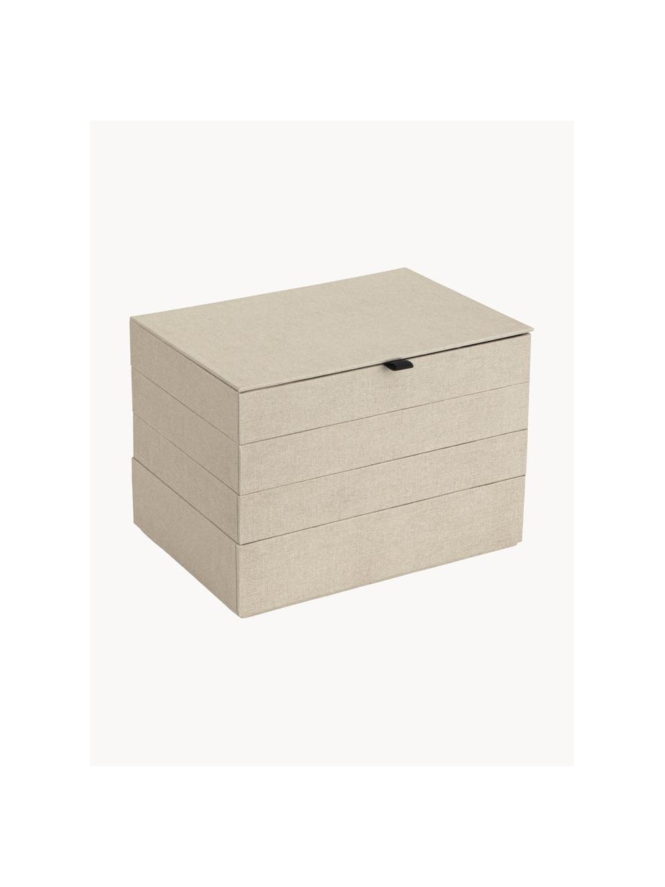 Schmuckbox Precious mit Magnet-Verschluss, Fester Karton, Hellbeige, B 27 x T 19 cm