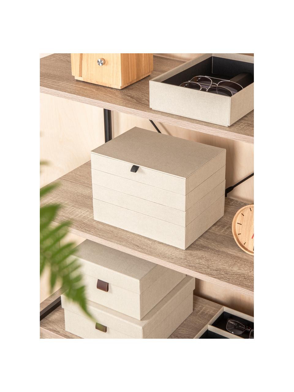 Schmuckbox Precious mit Magnet-Verschluss, Fester Karton, Hellbeige, B 27 x T 19 cm