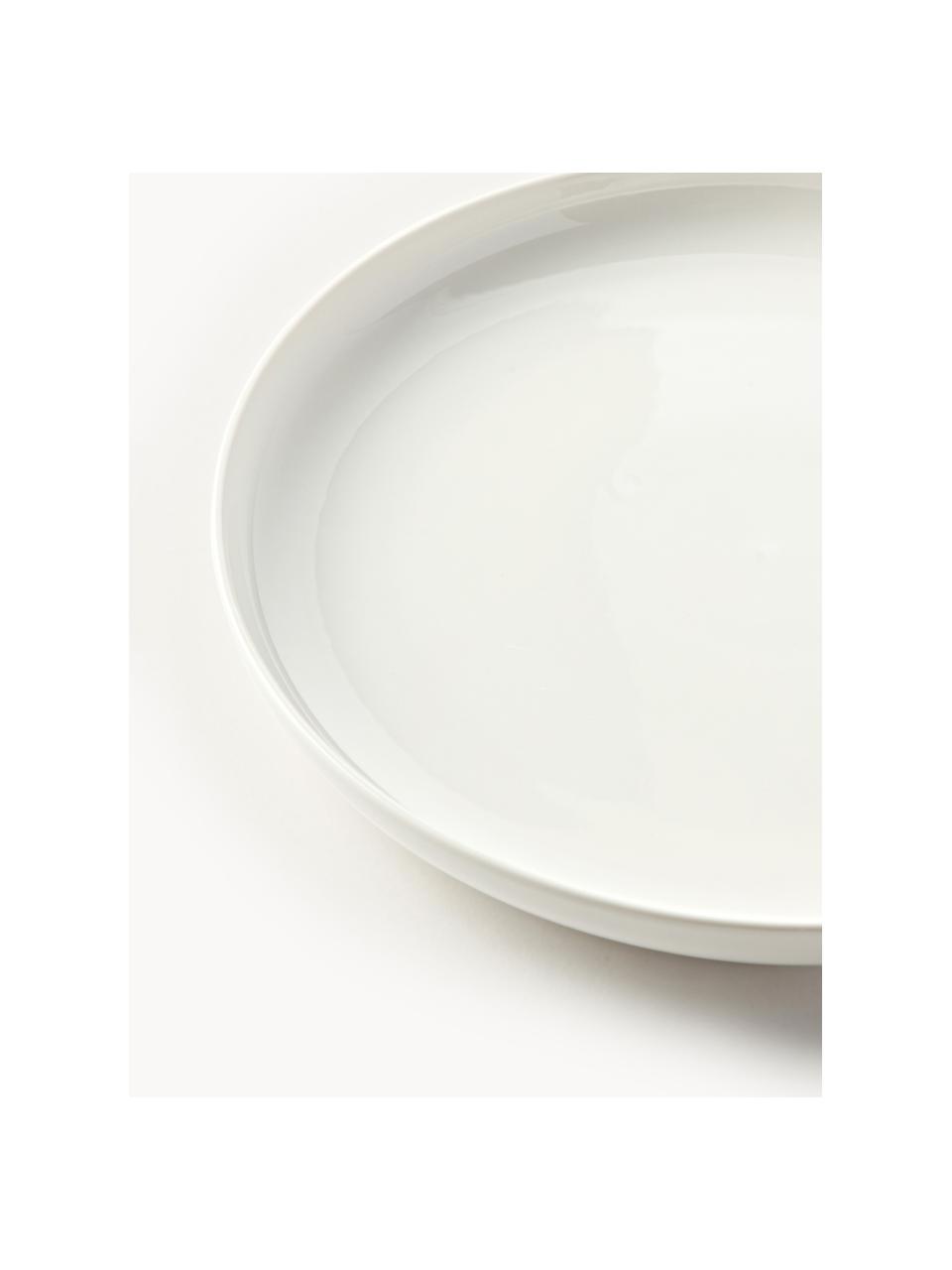 Assiettes plates en porcelaine Nessa, 2 pièces, Porcelaine de haute qualité, Blanc cassé, haute brillance, Ø 26 cm