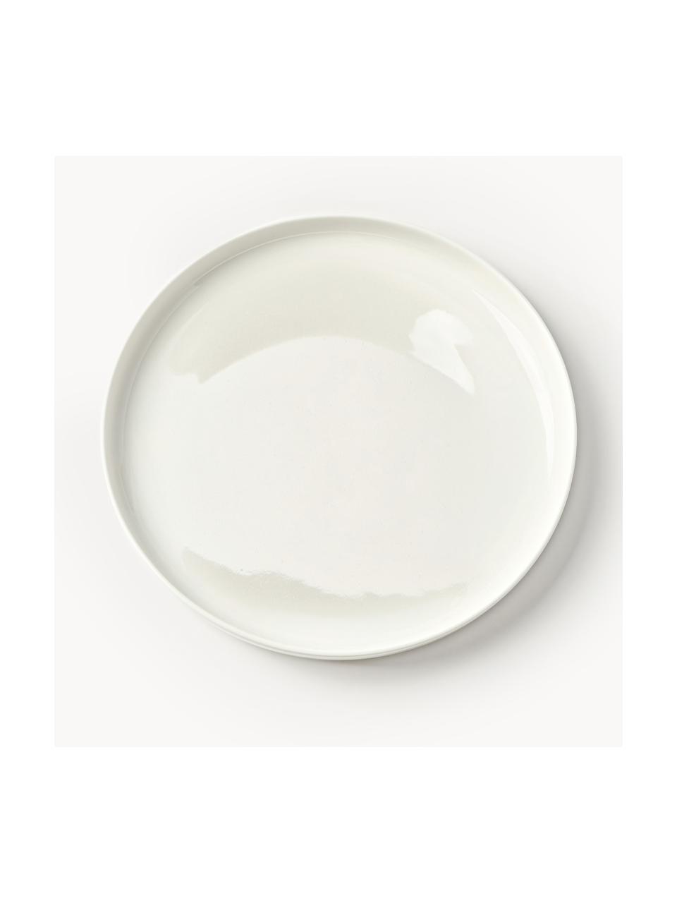 Assiettes plates en porcelaine Nessa, 2 pièces, Porcelaine de haute qualité, Blanc cassé, haute brillance, Ø 26 cm