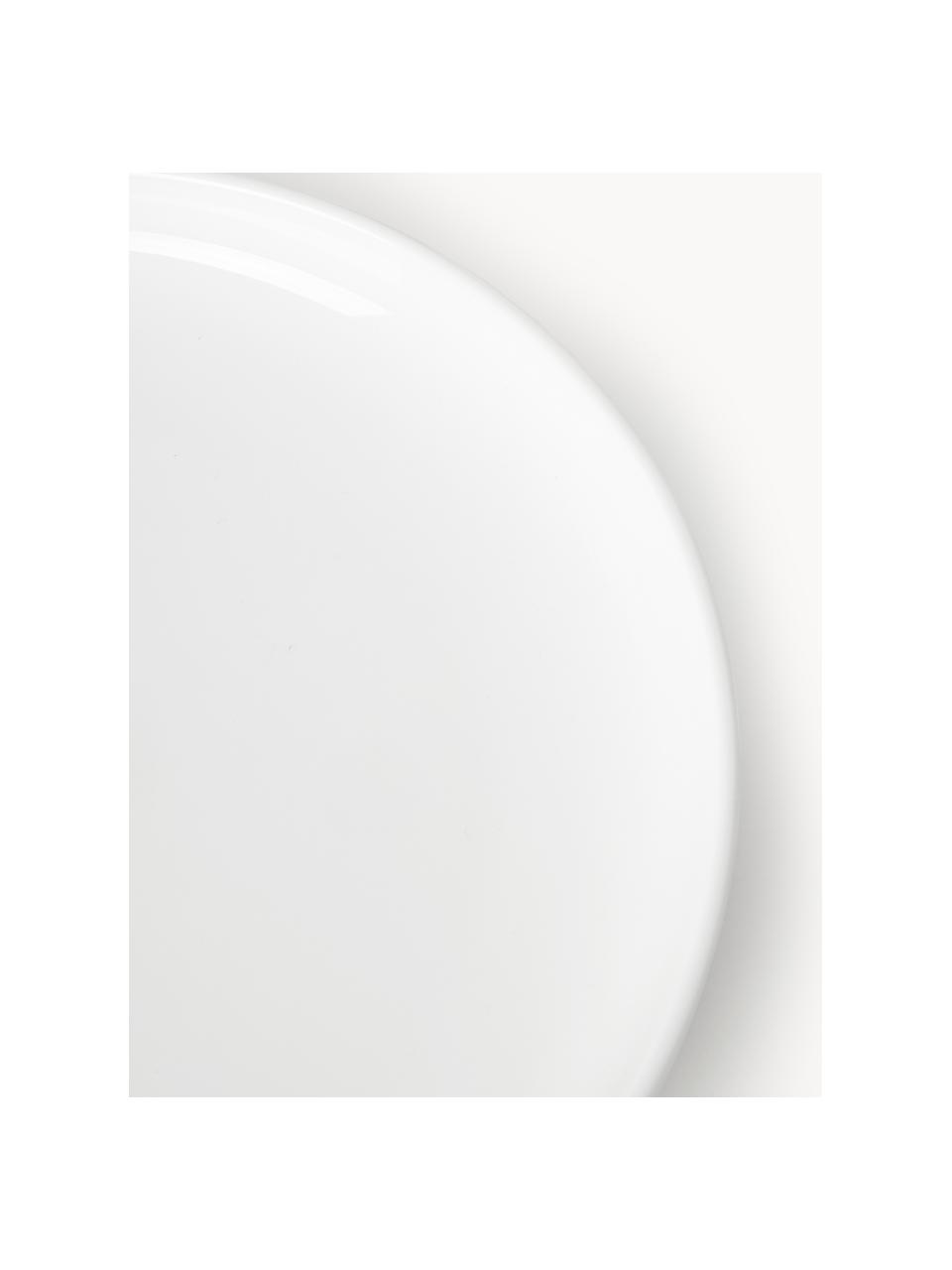 Piatti piani in porcellana Nessa 2 pz, Porcellana a pasta dura di alta qualità, Bianco latte lucido, Ø 26 cm