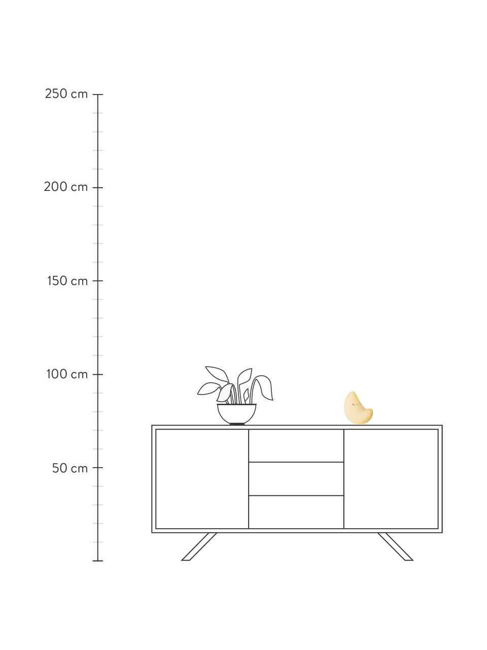 Oggetto luminoso a LED con timer Moon, Plastica, senza BPA e piombo, Giallo, Larg. 16 x Alt. 13 cm