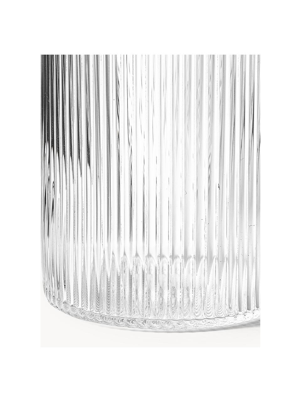 Carafe striée soufflée bouche Ripple, 1 L, Verre, soufflé bouche, Transparent, haute brillance, 1 L