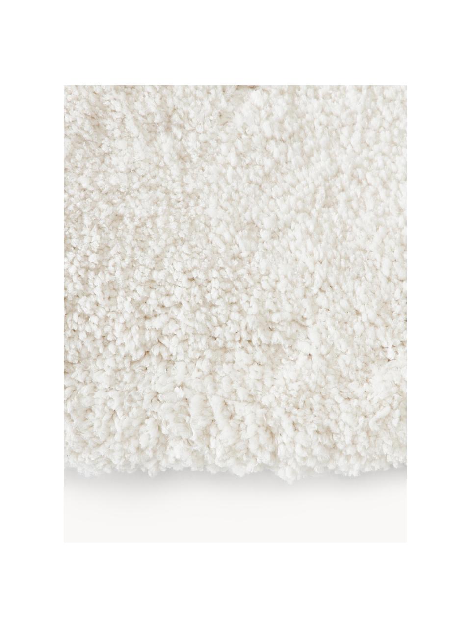 Tapis rond moelleux à poils longs Leighton, Blanc cassé, Ø 150 cm (taille M)