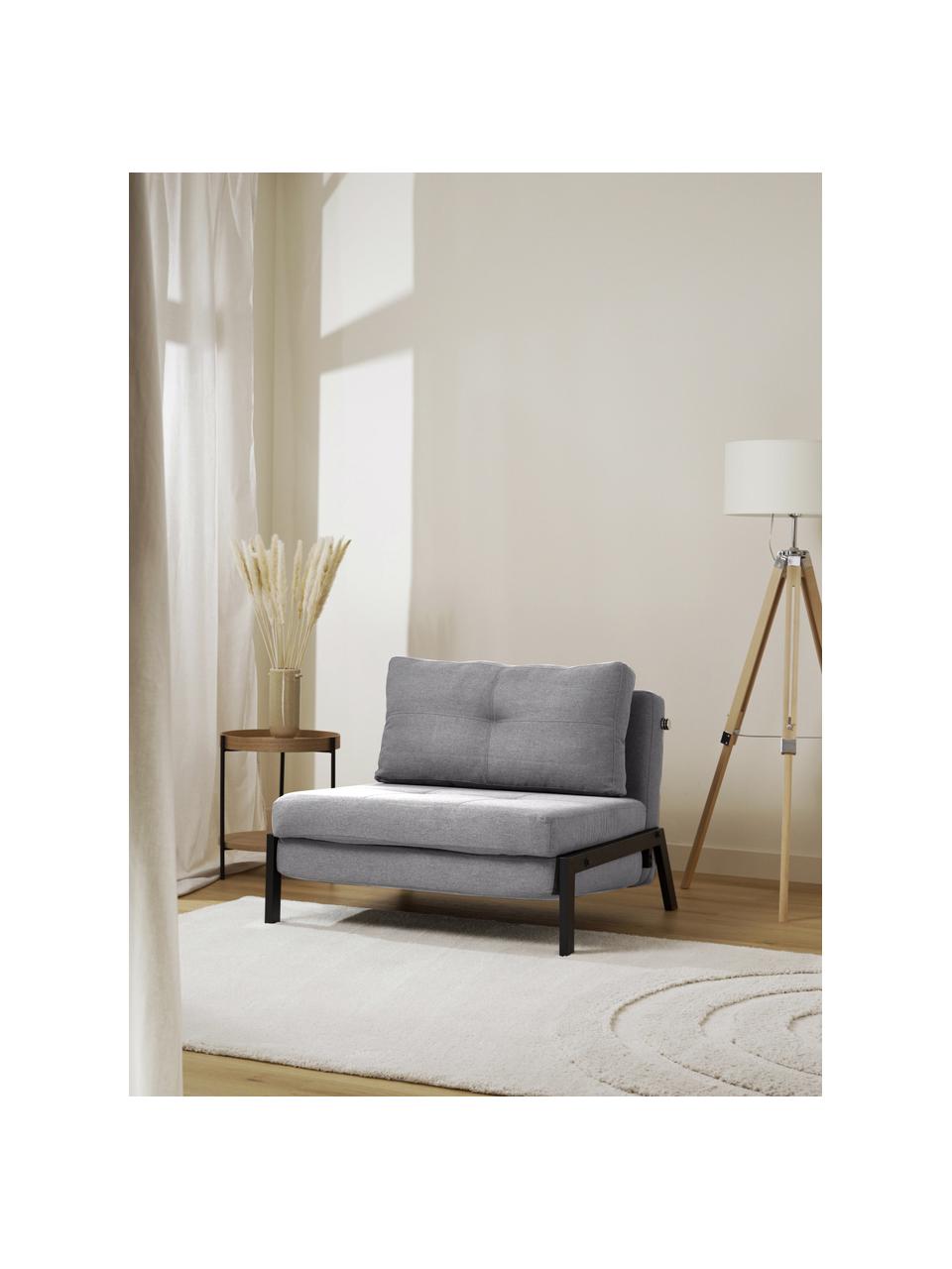 Sillón cama Edward, plegable, Tapizado: 100% poliéster Alta resis, Tejido gris claro, An 96 x F 98 cm