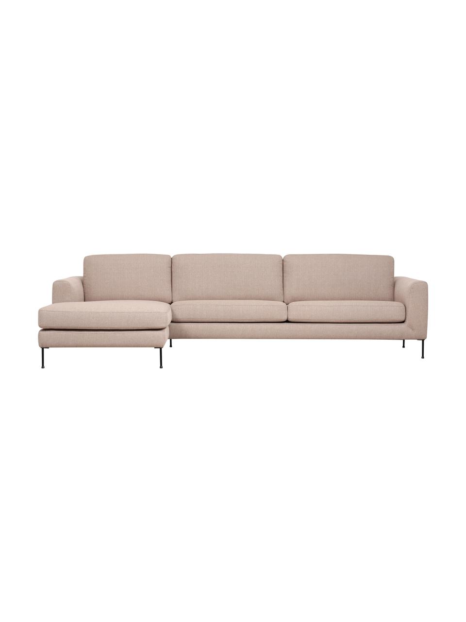 Rohová sedačka s kovovými nohami Cucita (4místná), Taupe, Š 302 cm, H 163 cm, levé rohové provedení