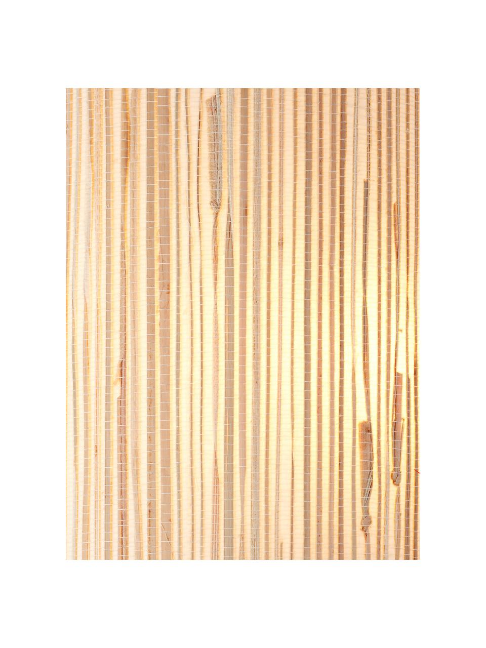 Lampada da parete in fibra naturale Wimea, Paralume: alghe, Struttura: metallo rivestito, Marrone chiaro, Larg. 23 x Prof. 12 cm