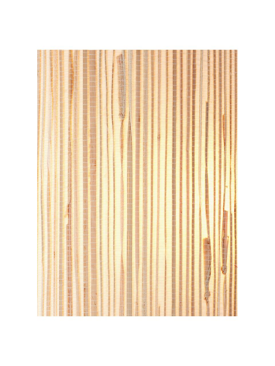 Lampada da parete in fibra naturale Wimea, Paralume: alghe, Struttura: metallo rivestito, Beige chiaro, Larg. 23 x Prof. 12 cm
